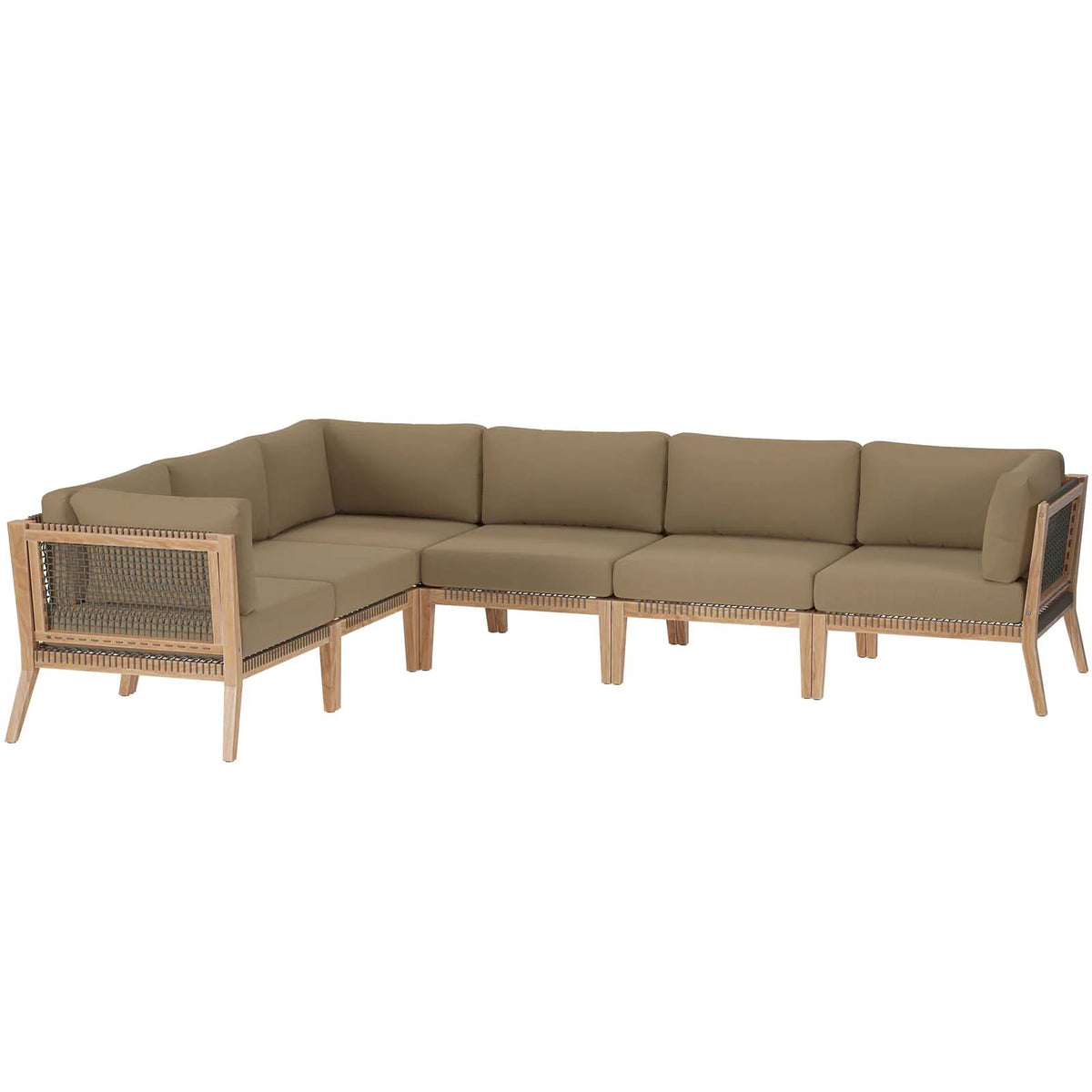 Teak Wood 6-Piece Sectional Sofa D33324