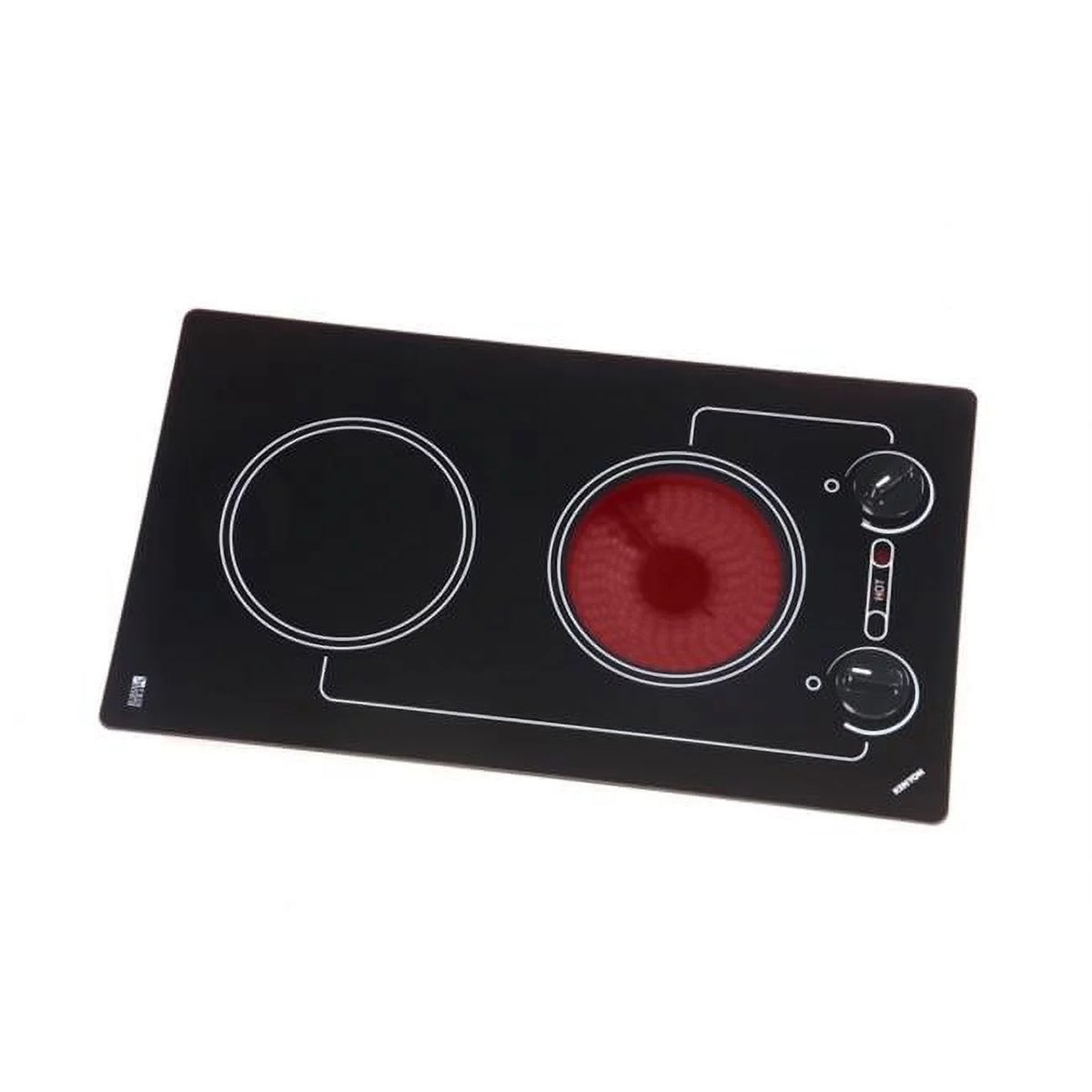 2-burner Cooktop black with analog control O972341