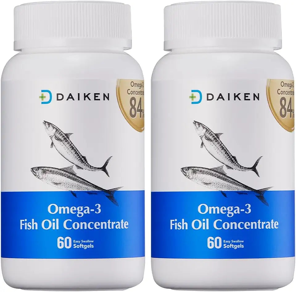 Omega 3 Fish Oil 1000mg Softgels 60 Small Softgels Pack of 2 Y777