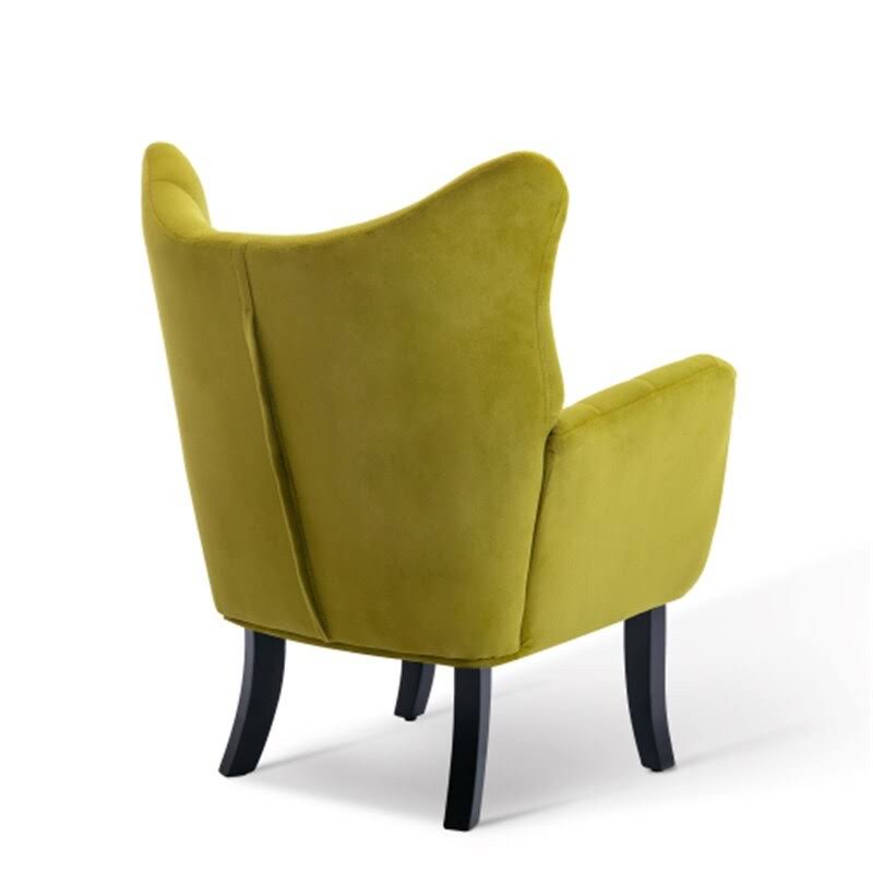 Velvet Accent Chair Armchair with Wooden Legs U4205