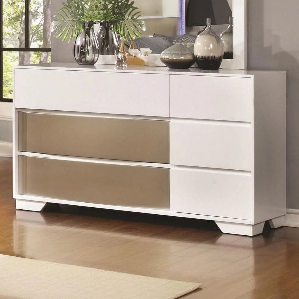 Contemporary Two Tone Finish Dresser W12043