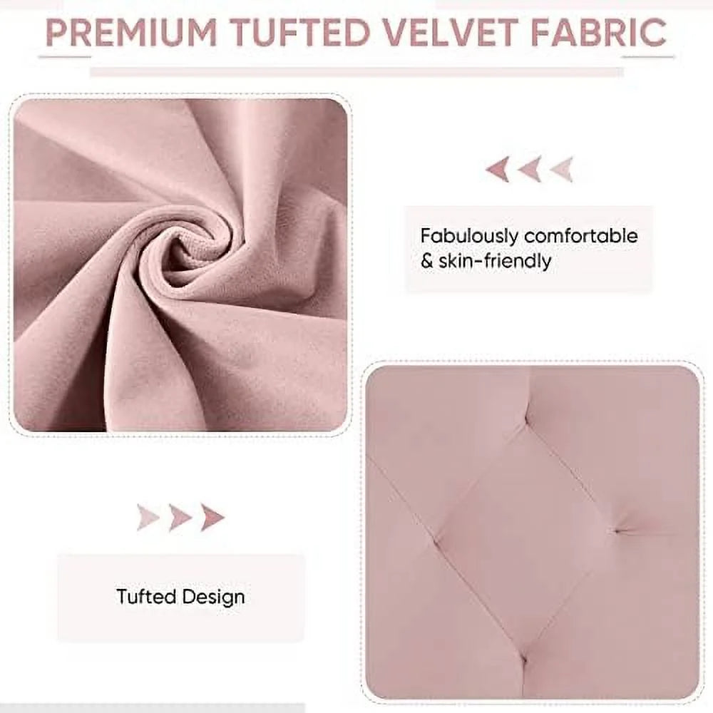 Convertible Futon Sofa Bed 59-inch Velvet Sleeper Sofa with Two Pillows P97236