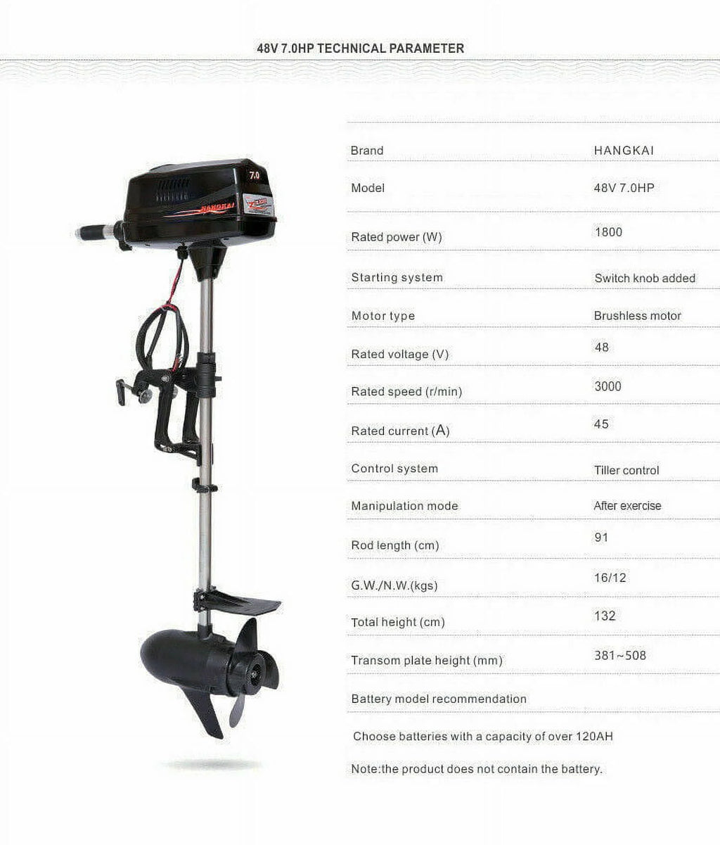 Brushless Outboard Boat Motor 1.8KW Engine Q12208