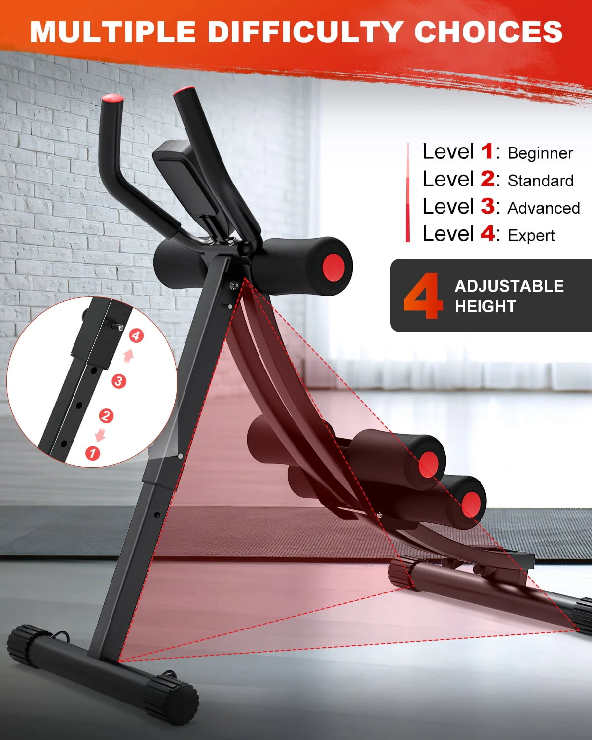 Foldable Ab Trainer with LCD Display I3525