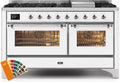 60 Dual Fuel Propane Gas Range with Chrome Trim G862