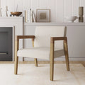 Natural Flax Upholstered Accent Chair with Arms F58167