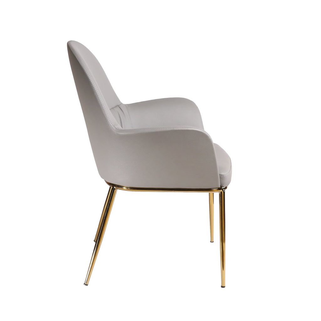 Grey Leatherette Accent Chair H4366