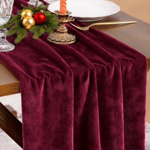 Green Velvet Table Runner 20 x 120 Inches P19436