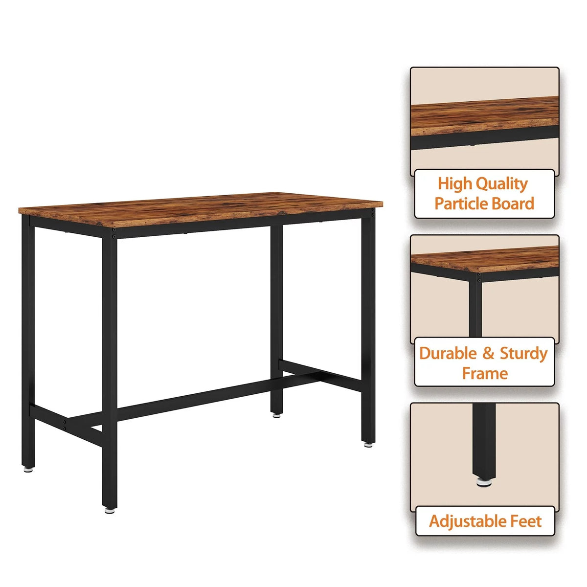 5 Pieces Counter Height Dining Table Set with 4 Stools V162173