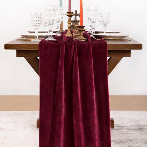 Green Velvet Table Runner 20 x 120 Inches P19436