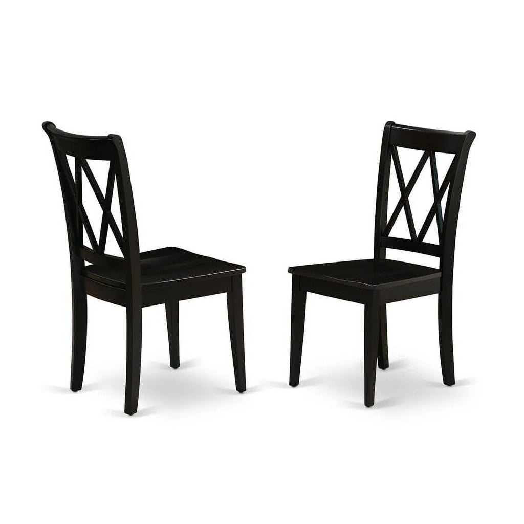 9 Piece Black Wood Dining Table Set A32321