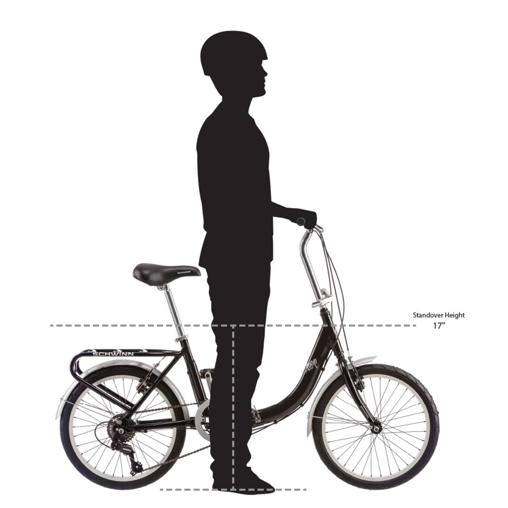 Folding Commuter Bike, 20-inch wheels, Black Y908