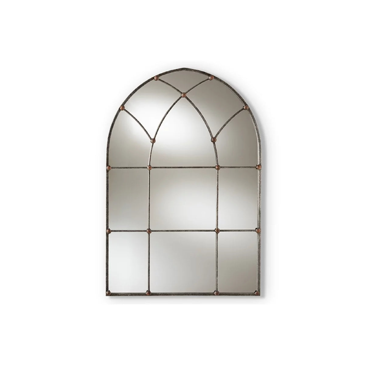 Antique Silver Arched Wall Mirror N8998
