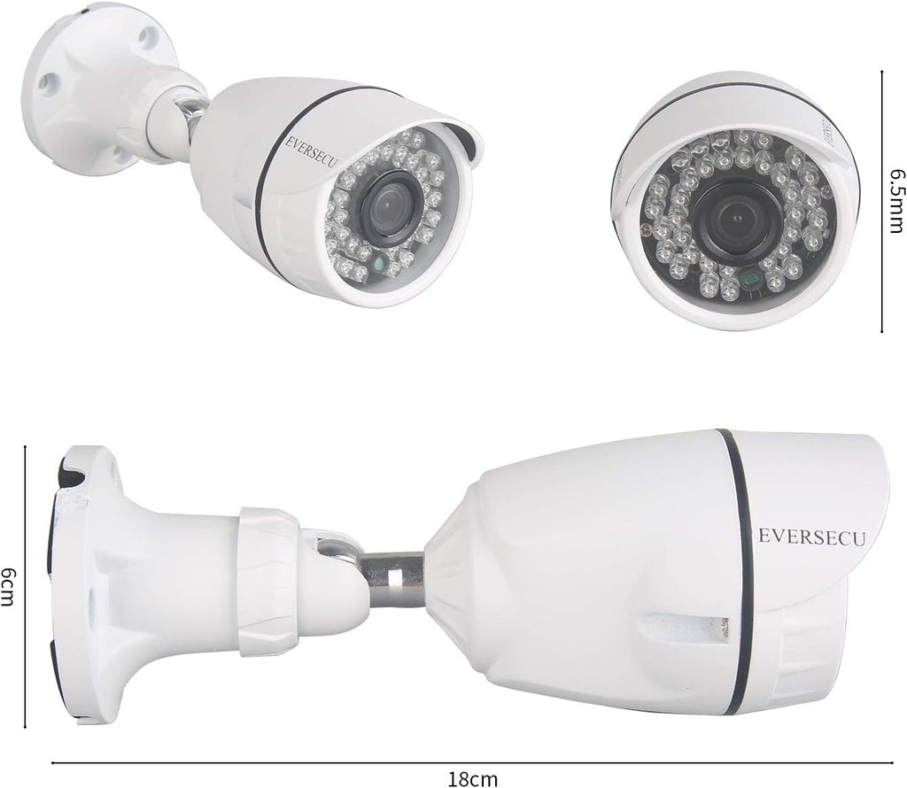8 Channel Wired Security Camera System 1080P DVR with 8 Weatherproof Cameras P797