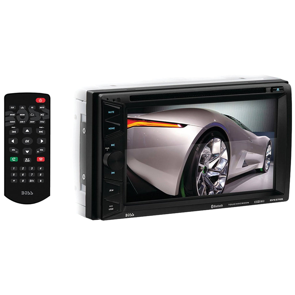 Double-DIN In-Dash DVD MP3 CD AM FM Receiver with Bluetooth R129