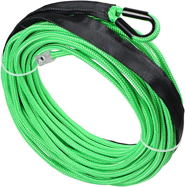 Black 3/8 inch Synthetic Winch Rope 20500LBs T91986