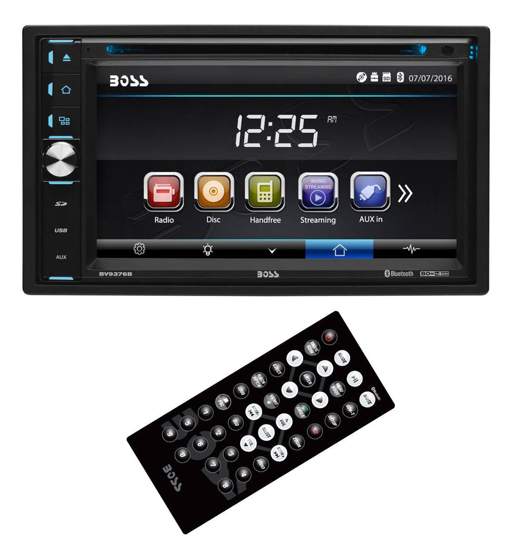 Double-DIN In-Dash DVD MP3 CD AM FM Receiver with Bluetooth R129