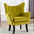 Velvet Accent Chair Armchair with Wooden Legs U4205