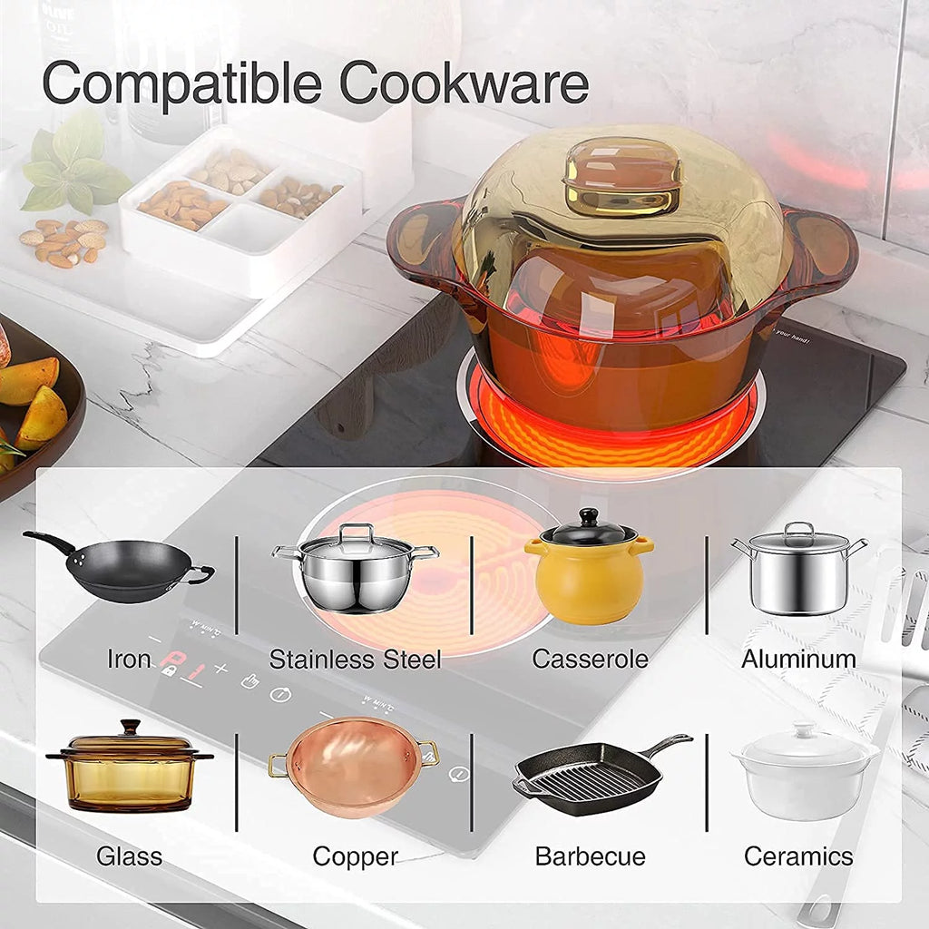12 Inch Built-in Ceramic Electric Cooktop with 2 Burners N8181