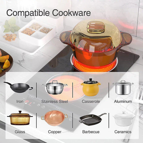 12 Inch Built-in Ceramic Electric Cooktop with 2 Burners N8181