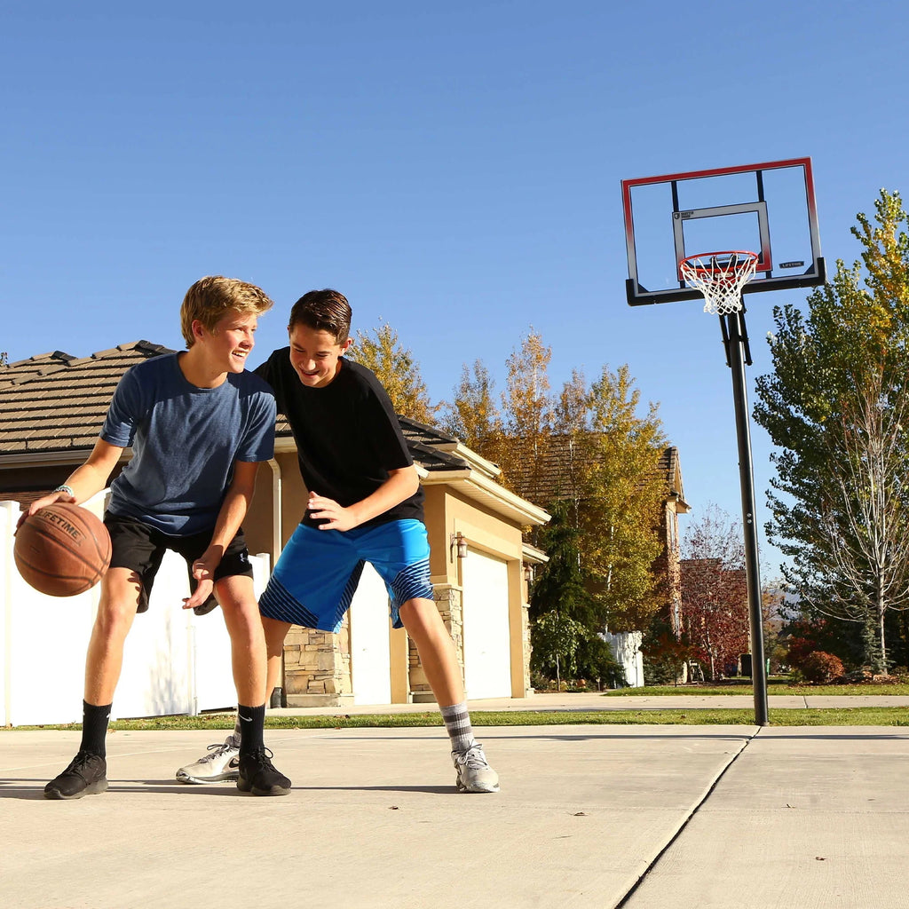 Adjustable Inground Basketball Hoop 50 inch Polycarbonate D943635