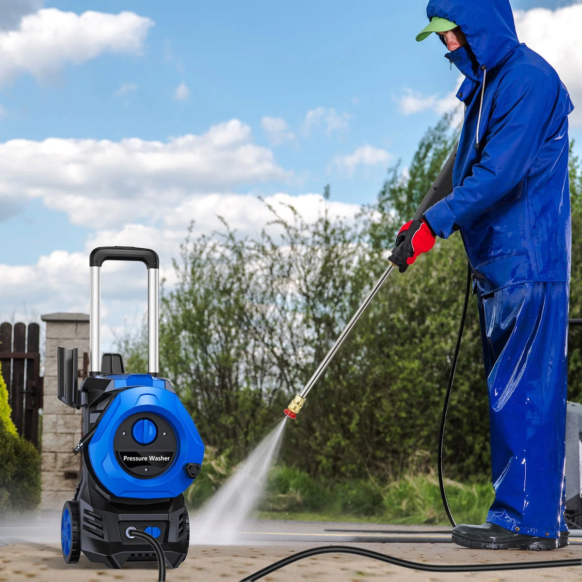3500 PSI 2.5 GPM Electric Pressure Washer with 25FT Hose P569315