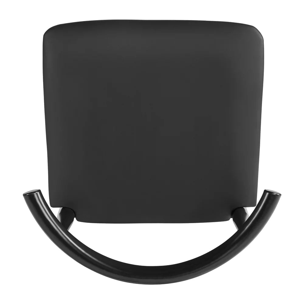 Set of 2 Black Leather Dining Chairs V850413