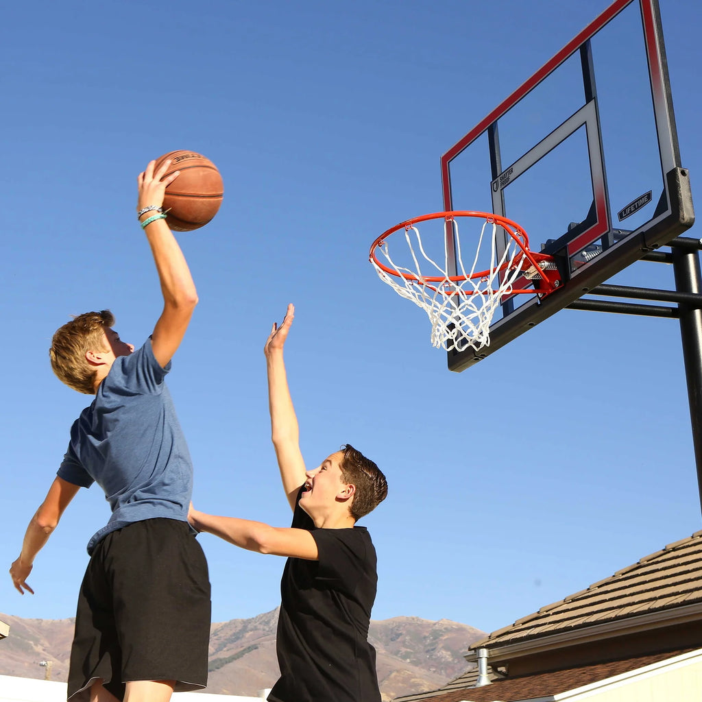 Adjustable Inground Basketball Hoop 50 inch Polycarbonate D943635