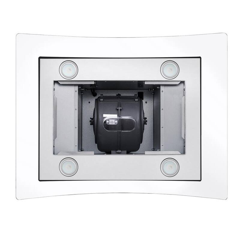 30 in. Stainless Steel Ductless Island Range Hood with Carbon Filter Kit O328