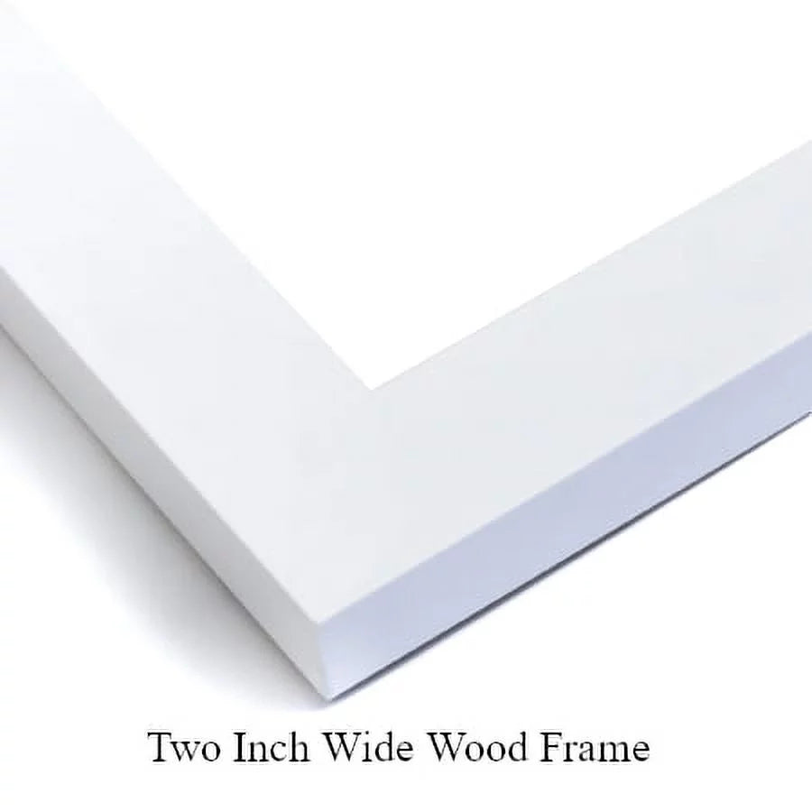 White Modern Wood Framed Art Print P133187