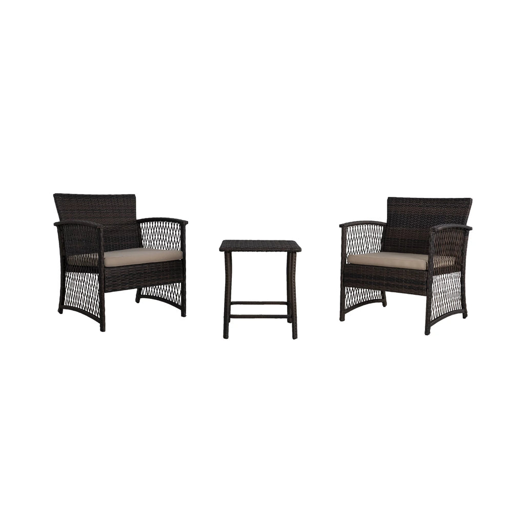 3 Piece Wicker PE Rattan Patio Bistro Set M828