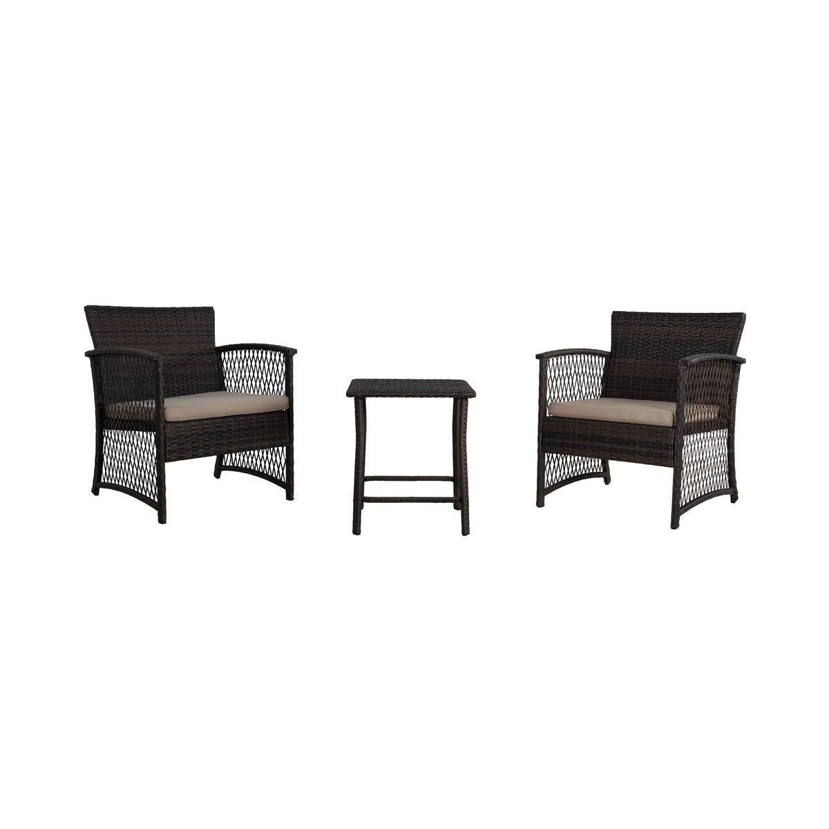 3 Piece Wicker PE Rattan Patio Bistro Set M828