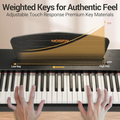 88 Key Weighted Hammer Action Digital Piano with Triple Pedal M727