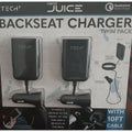 Backseat Car Charger, 4 USB Ports (2pk) A73946