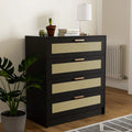 White 4 Drawer Wood Dresser I2740