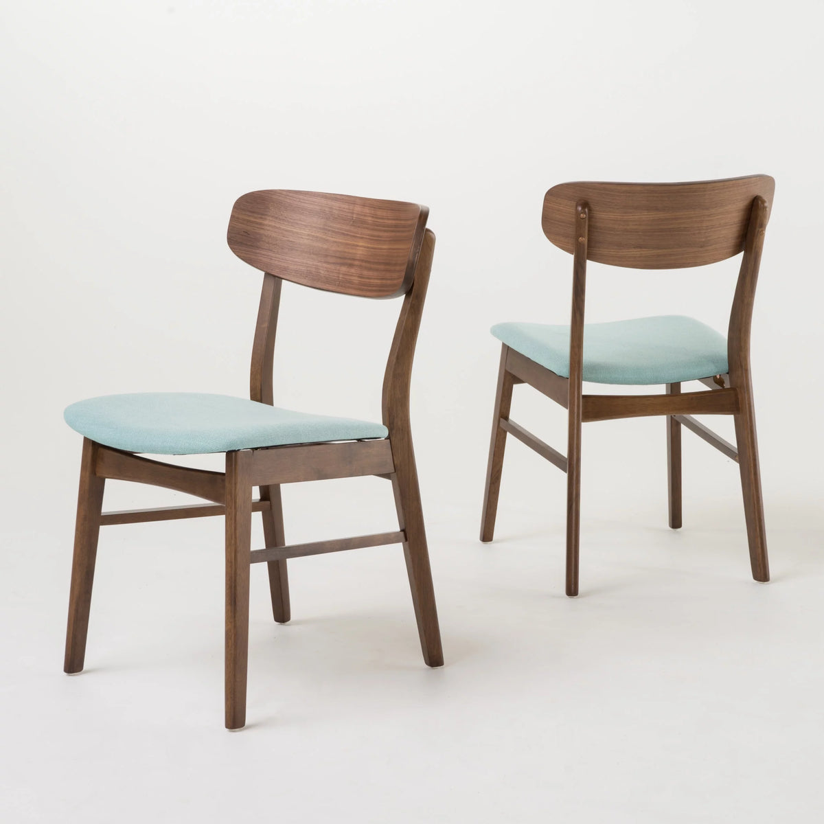5 Piece Mint and Walnut Dining Set V8478