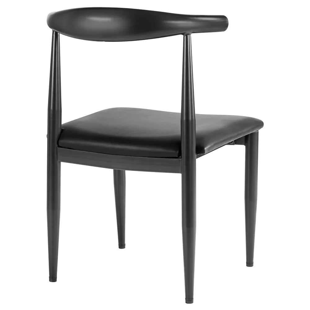 Set of 2 Black Leather Dining Chairs V850413