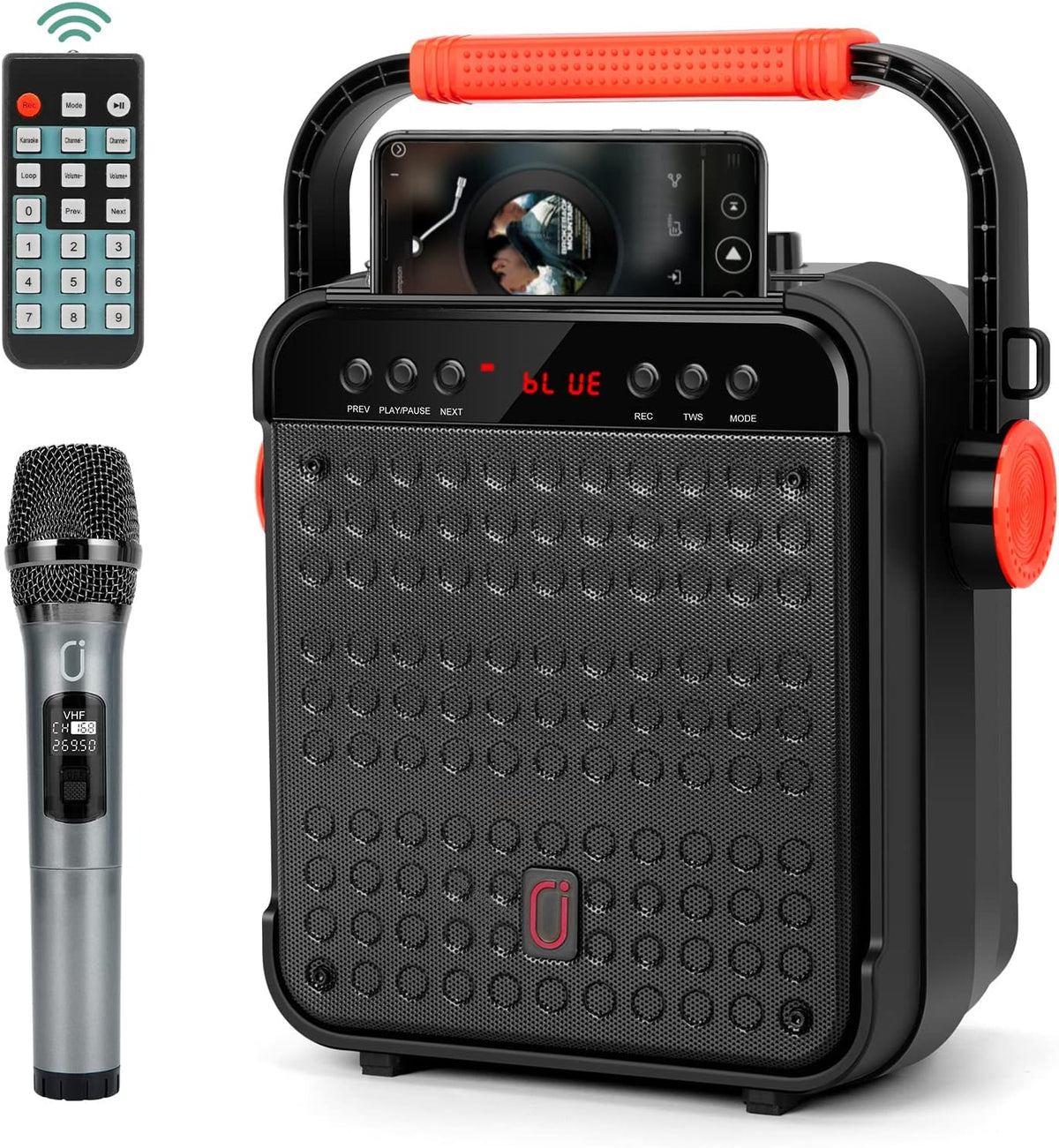 Portable Bluetooth Karaoke Machine PA Speaker System with Microphone O497851