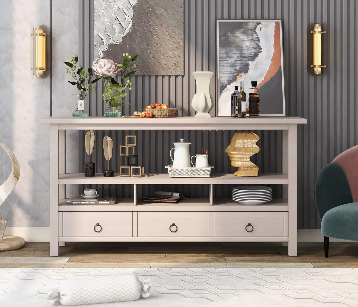 Light Green MDF Sideboard Console Table F502652