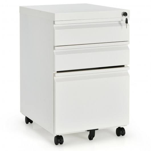 3-Drawer Mobile File Cabinet with Lock M203