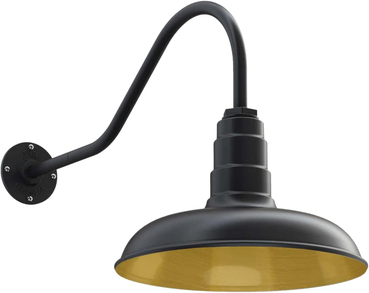 Gooseneck Barn Light 16 Gooseneck Black H580