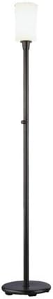 Deep Patina Bronze Lamps with Frosted White Glass Shades A9070