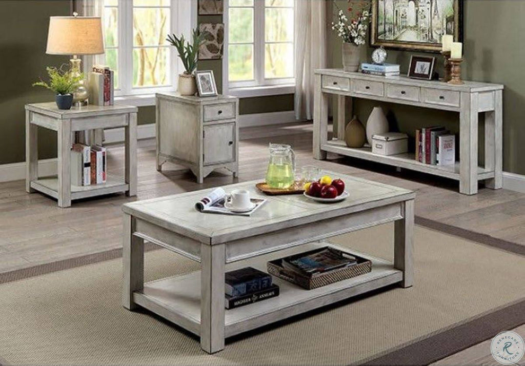 Antique White Sofa Table F372653