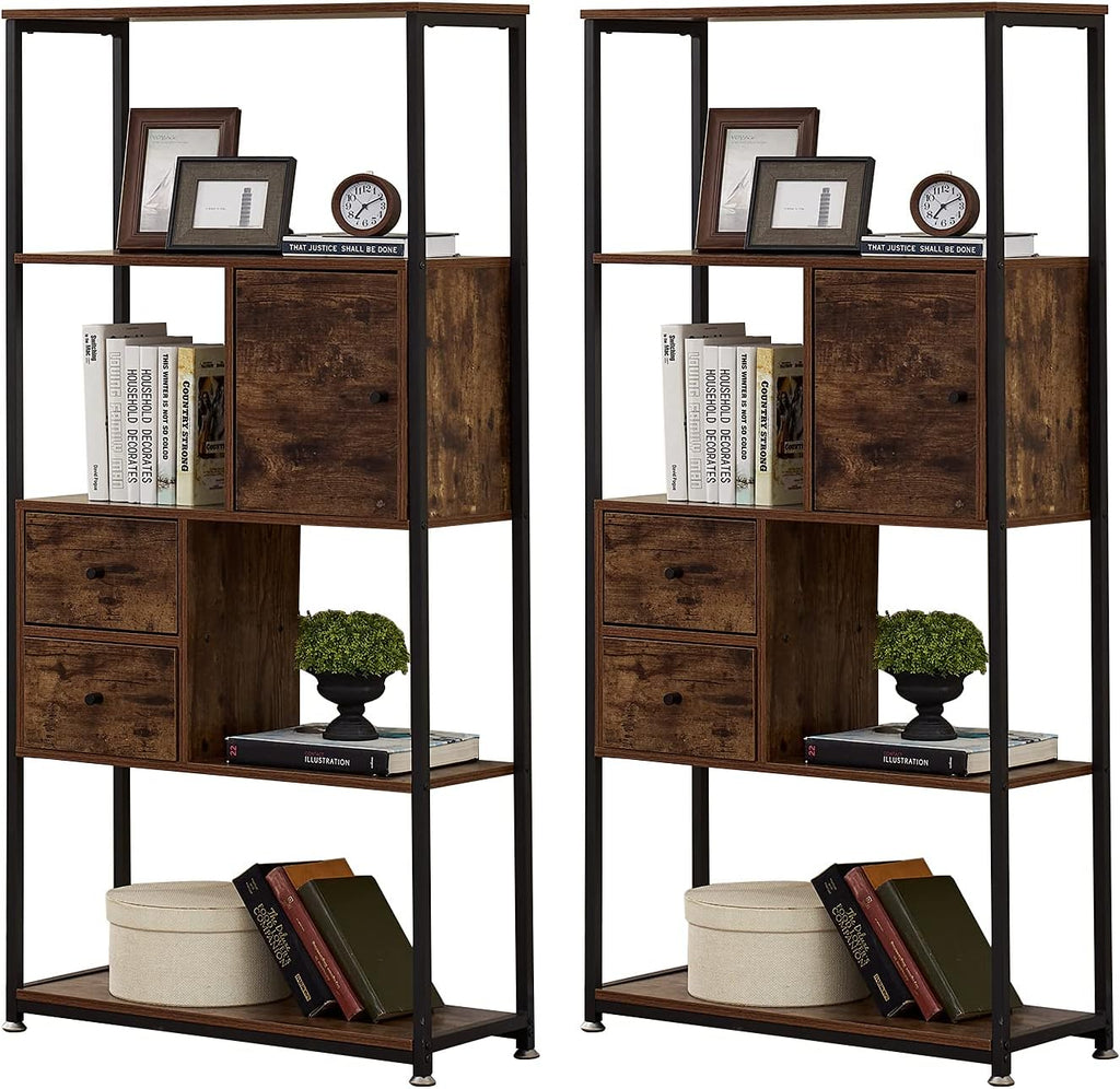 5 Tier Dark Brown Bookshelf H814918