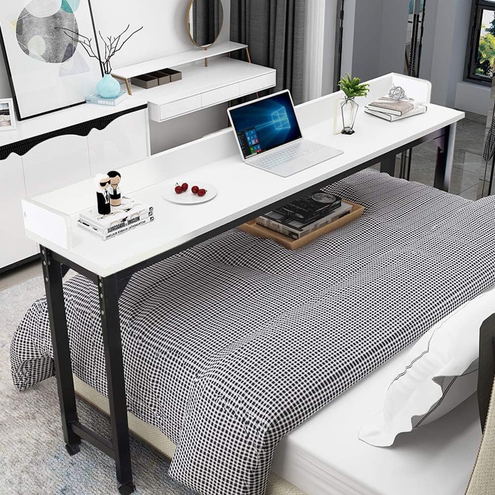 71 Inches Mobile Overbed Laptop Desk with Wheels U399
