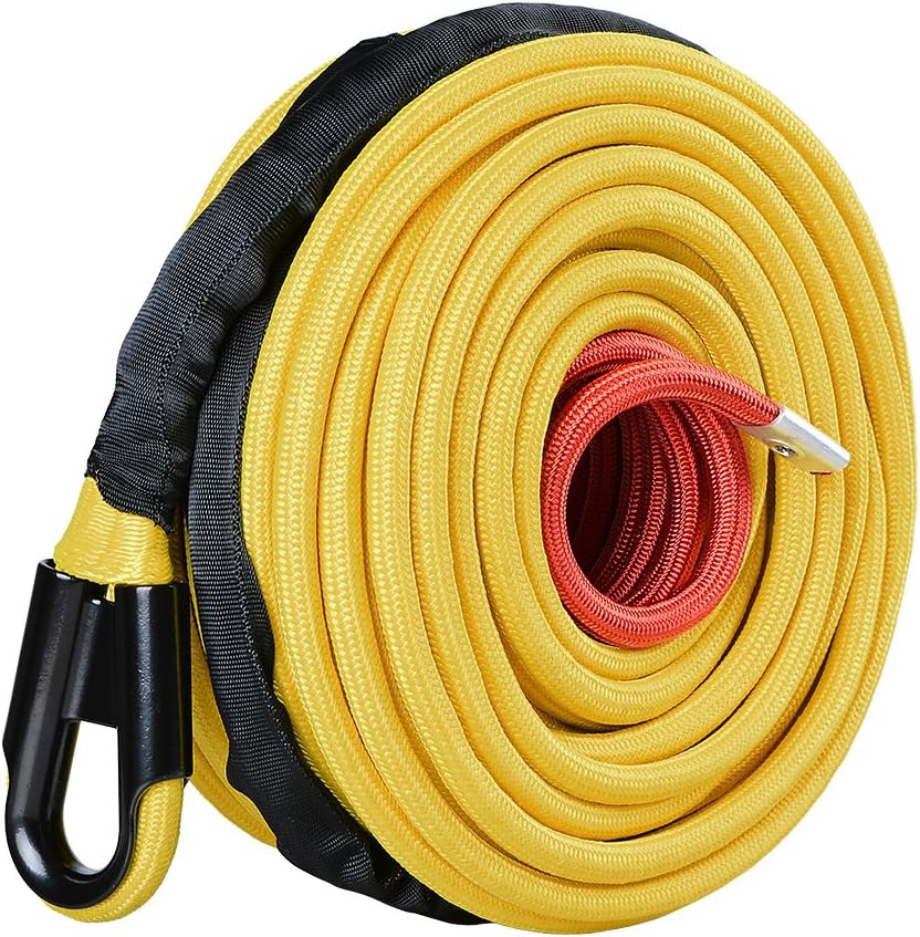 Black 3/8 inch Synthetic Winch Rope 20500LBs T91986
