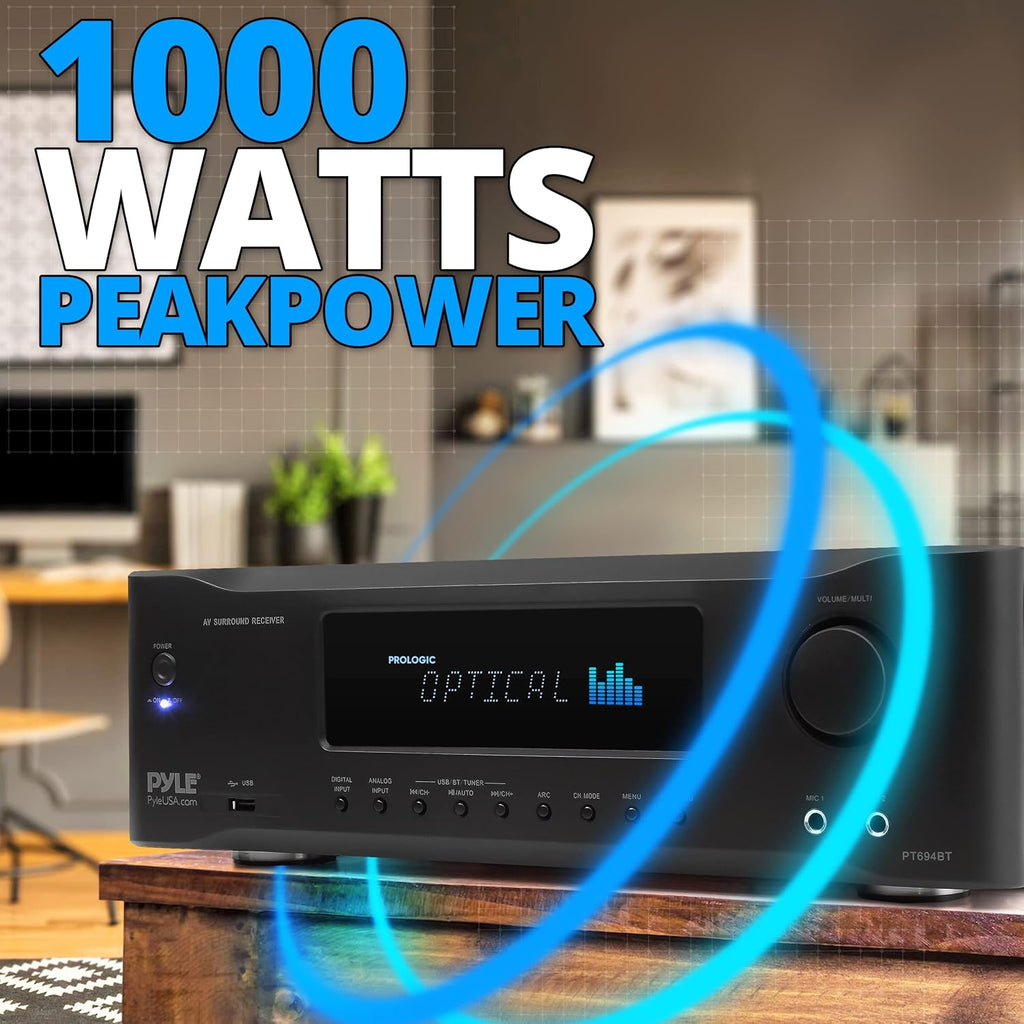 5.2-Channel Bluetooth Stereo Amplifier 1000 Watt C7025
