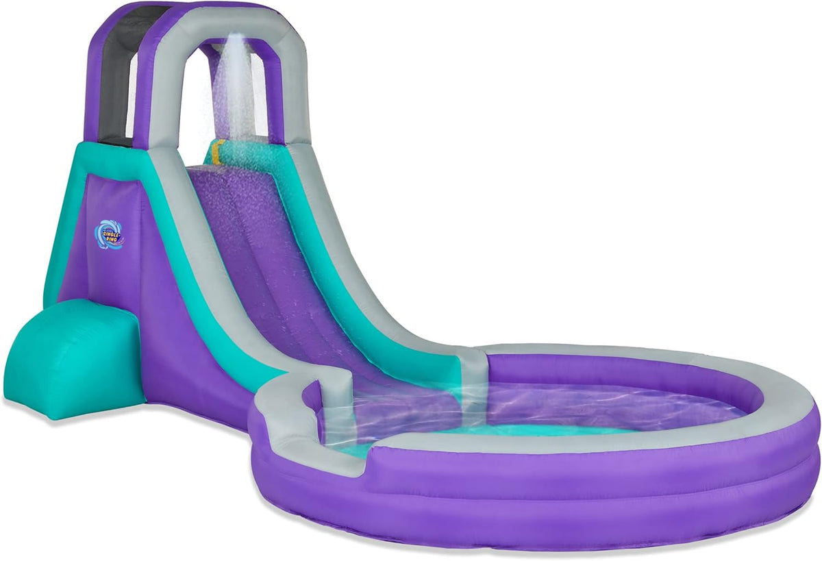 Inflatable Single Ring Water Slide Park with Air Pump U30421