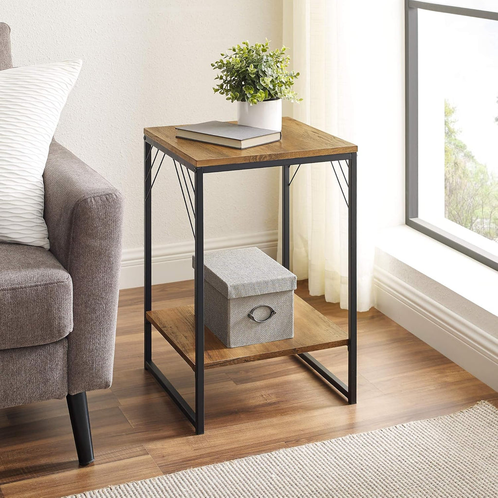 Brown 34 Inch Wood Storage Cabinet R7907