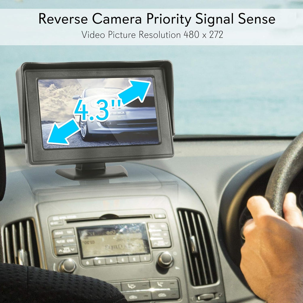 Waterproof Wireless Rear View Camera with 4.3” Color LCD Display G7956